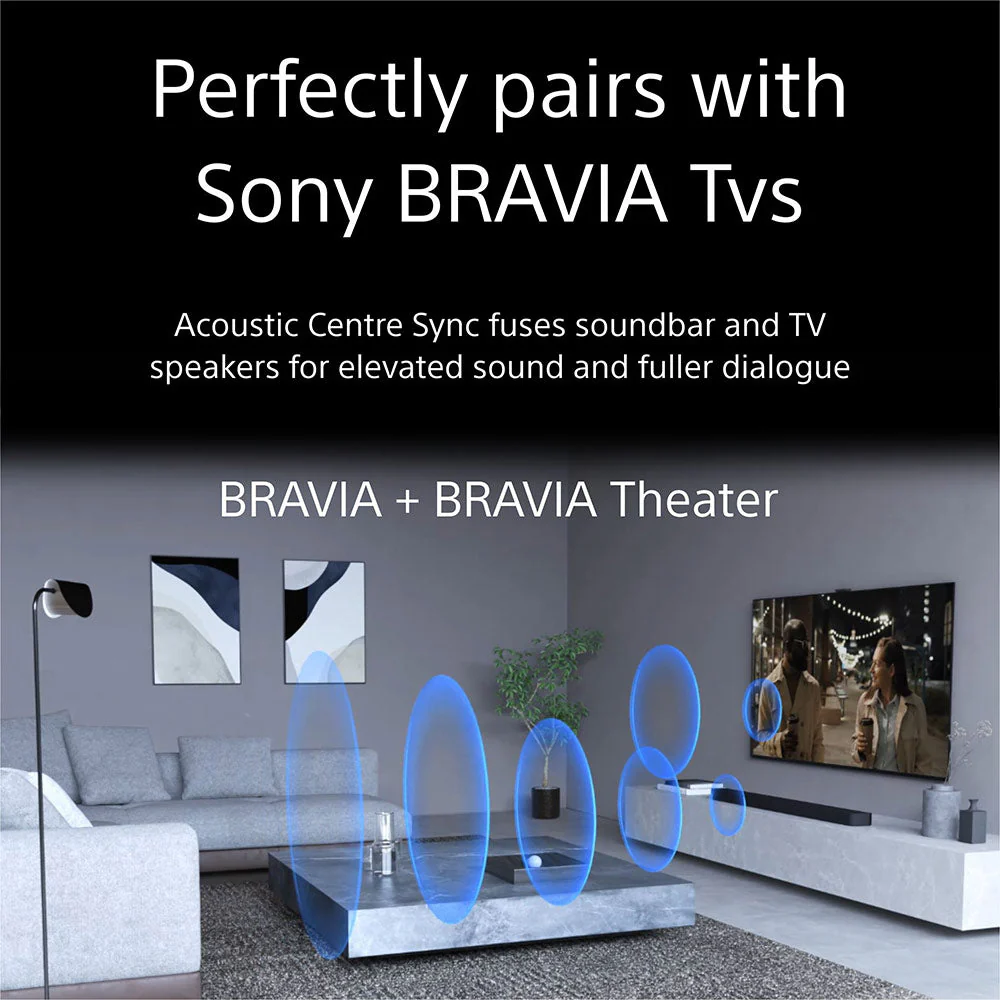 Sony Bravia Theatre Bar 8(HT-A8000) with 360 SSM,IMAX,Dolby Atmos/DTSx Premium Soundbar Home Theatre System with subwoofer SW3 & Rear Speaker SA-RS5(360 RA,Voice Zoom3,8K/4K HDR,HDMI eArc,BT),Black - Image 8