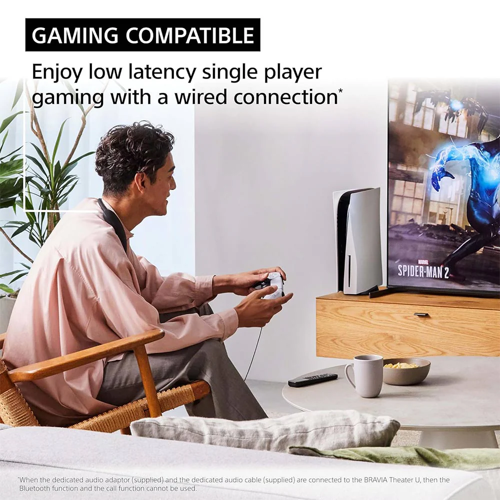 Sony BRAVIA Theater U Wireless Wearable TV Speaker with Dolby Atmos & Bluetooth, Personalized Home Theater Audio, Gaming Compatibility, Built-in mic, 12 Hrs Battery Life, IPX4 Splash-Resistant(HT-AN7) - Image 6