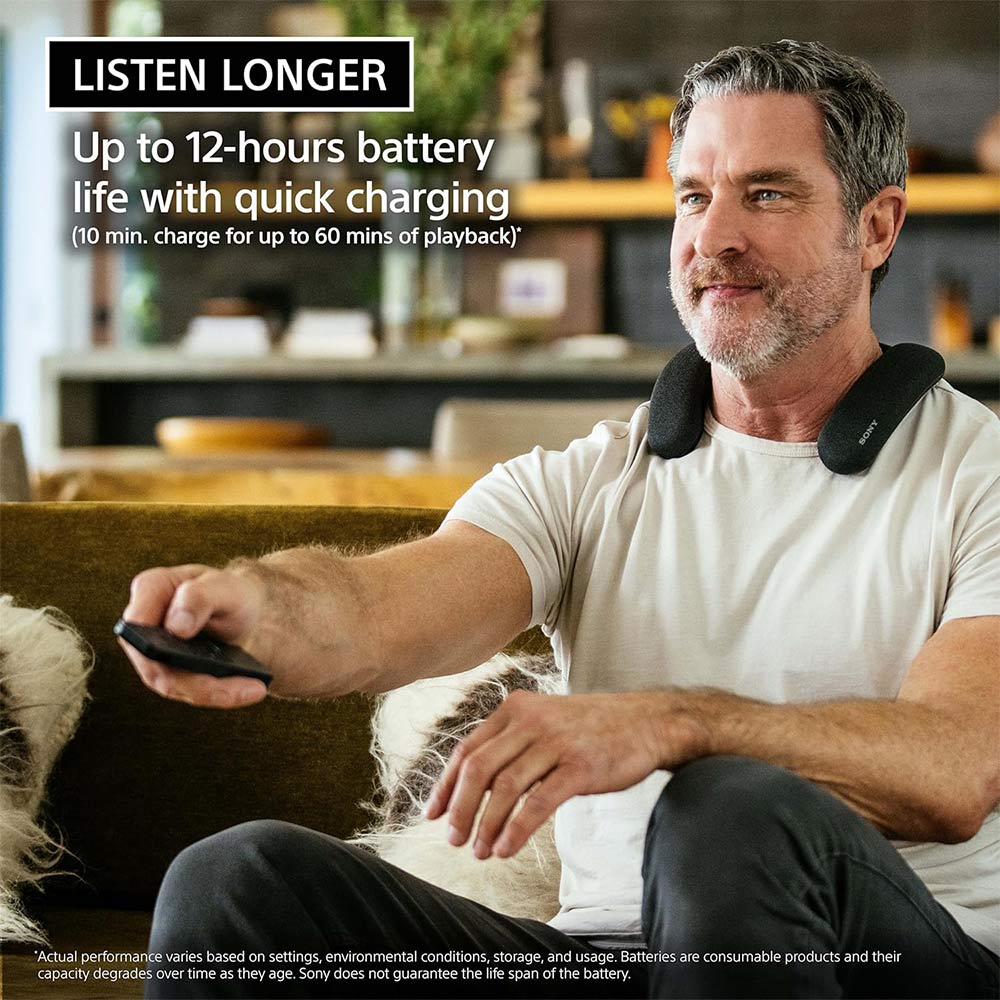 Sony BRAVIA Theater U Wireless Wearable TV Speaker with Dolby Atmos & Bluetooth, Personalized Home Theater Audio, Gaming Compatibility, Built-in mic, 12 Hrs Battery Life, IPX4 Splash-Resistant(HT-AN7) - Image 8