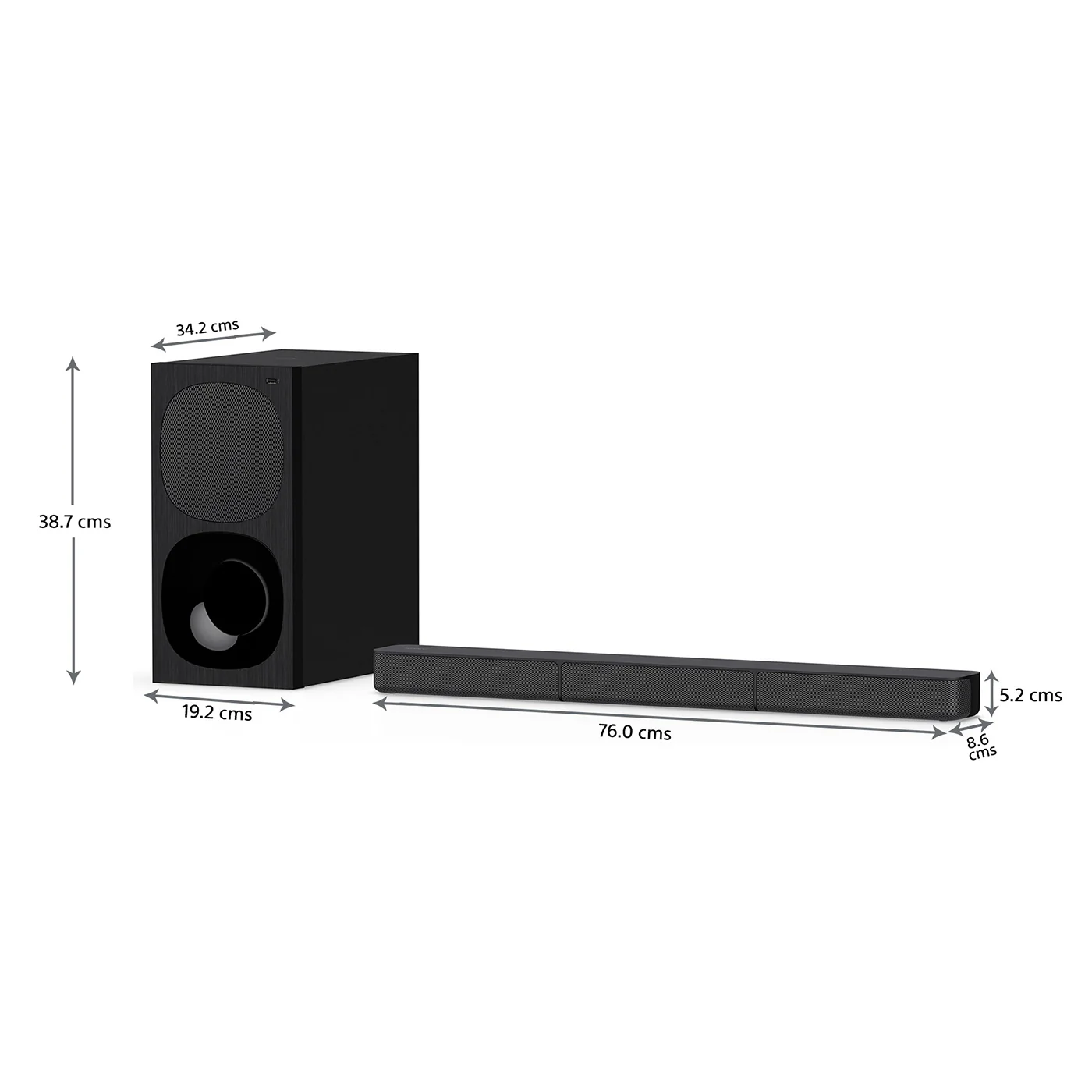 Sony HT-S20R Real 5.1ch Dolby Digital Soundbar for TV with subwoofer and Compact Rear Speakers, 5.1ch Home Theatre System (400W,Bluetooth & USB Connectivity, HDMI & Optical connectivity) - Image 3