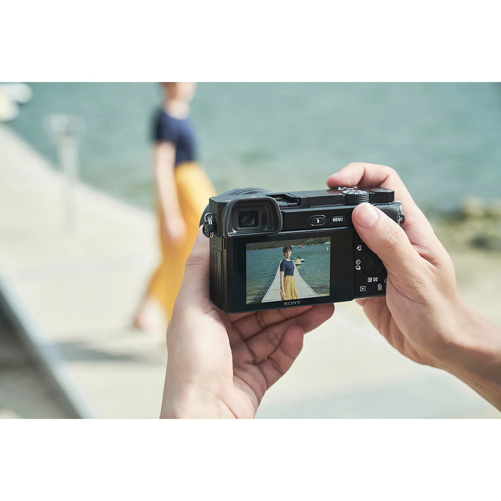 Sony Alpha ILCE 6100K 24.2 MP Mirrorless Digital SLR Camera with SELP16502 Power Zoom Lens | APS-C Sensor | Fast Auto Focus,Real-time Eye AF,Real-time Tracking | 4K Vlogging Camera - Black - Image 6