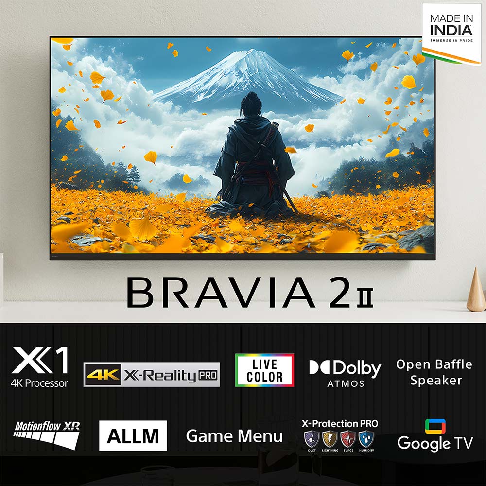 Sony 108 cm (43) BRAVIA 2 II 4K Ultra HD Smart LED Google TV K-43S22BM2 (Black) - Image 3