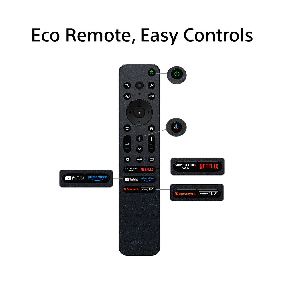 Sony 189 cm (75) BRAVIA 5 4K Ultra HD AI Technology Smart Mini LED Google TV  K-75XR55A (Black) - Image 7