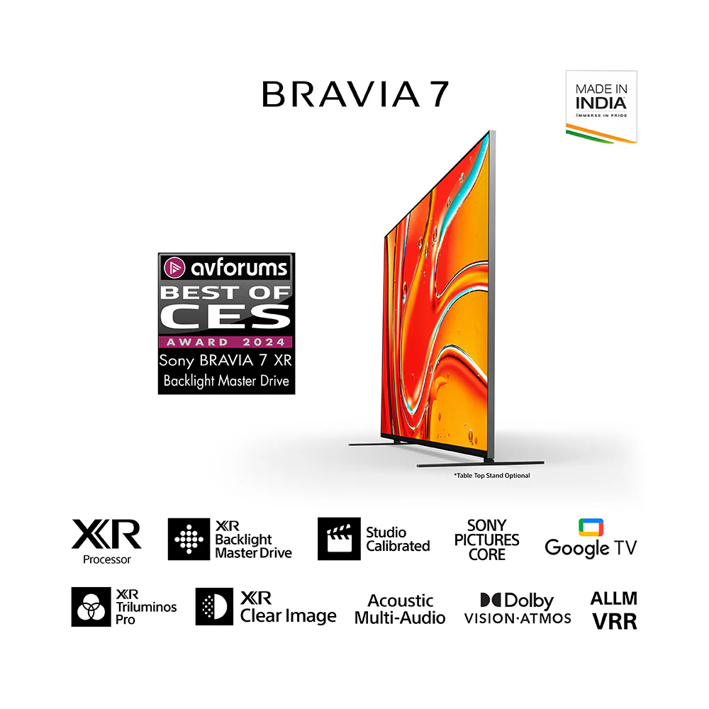 Sony BRAVIA 7 Series 139 cm (55)  4K Ultra HD AI Smart Mini LED Google TV K-55XR70 (Black) - Image 3