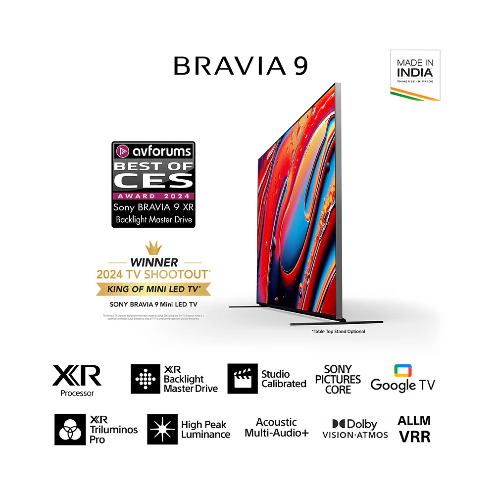 Sony 215 cm (85) BRAVIA 9 4K Ultra HD Smart Mini LED Google TV K-85XR90 (Black) - Image 3