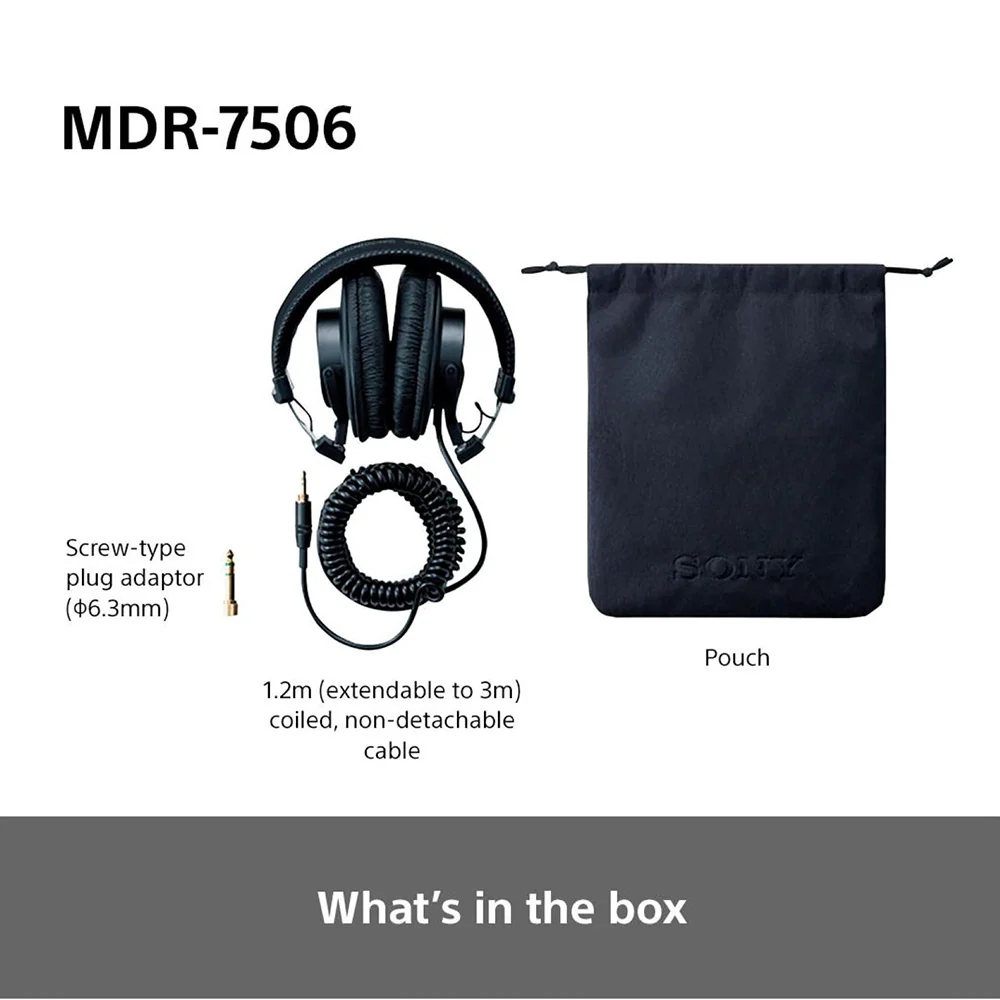 Sony MDR-7506 Professional Wired On Ear Headphones (Best Compatible with Professional Cinema Line Camera) - Black - Image 9