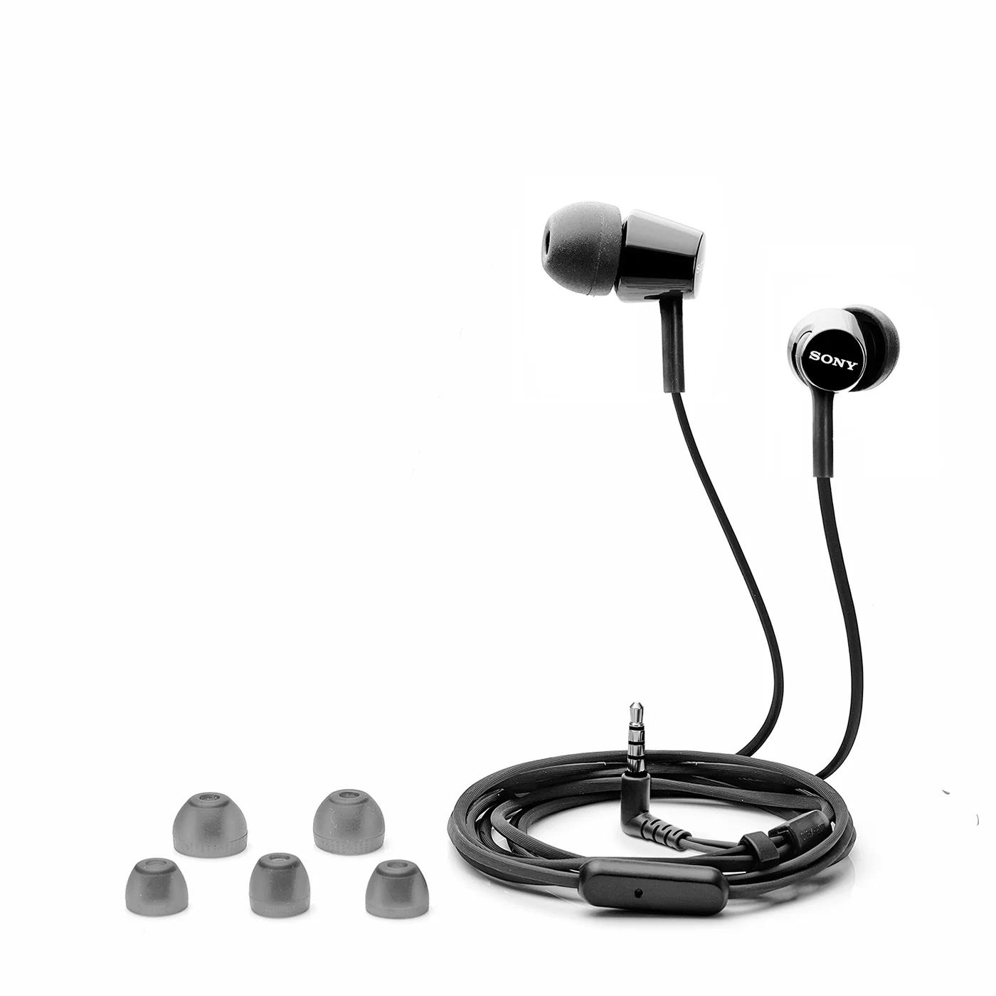 Sony MDR-EX155AP in-Ear Headphones with Mic and Tangle Free Cable (Black) - Image 4