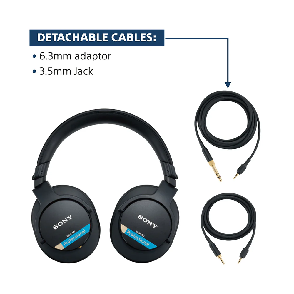 Sony MDR-M1 Wired High Resolution Monitor Headphones, Closed Back Design for Audiophile - Image 7