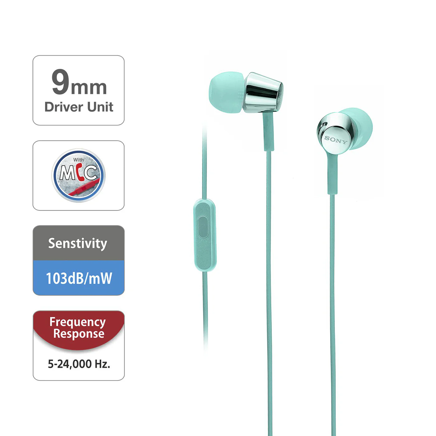Sony MDR-EX155AP Wired In-Ear Headphones with Tangle Free Cable, Headset with Mic for Phone Calls - Image 7