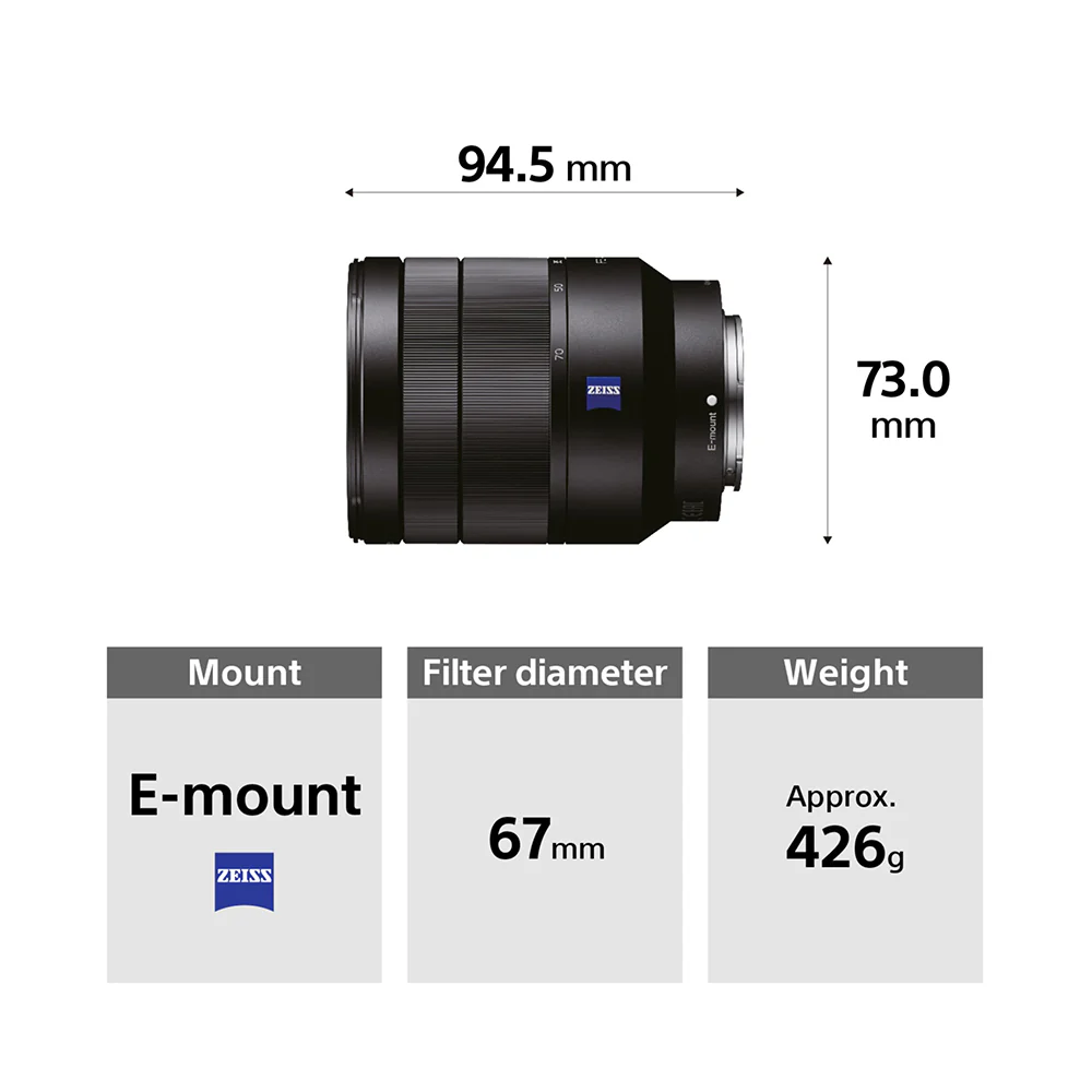 Sony Vario-Tessar® T* FE 24-70 mm F4 ZA OSS (SEL2470Z) E-Mount Full-Frame, Standard Zoom Lens - Image 7