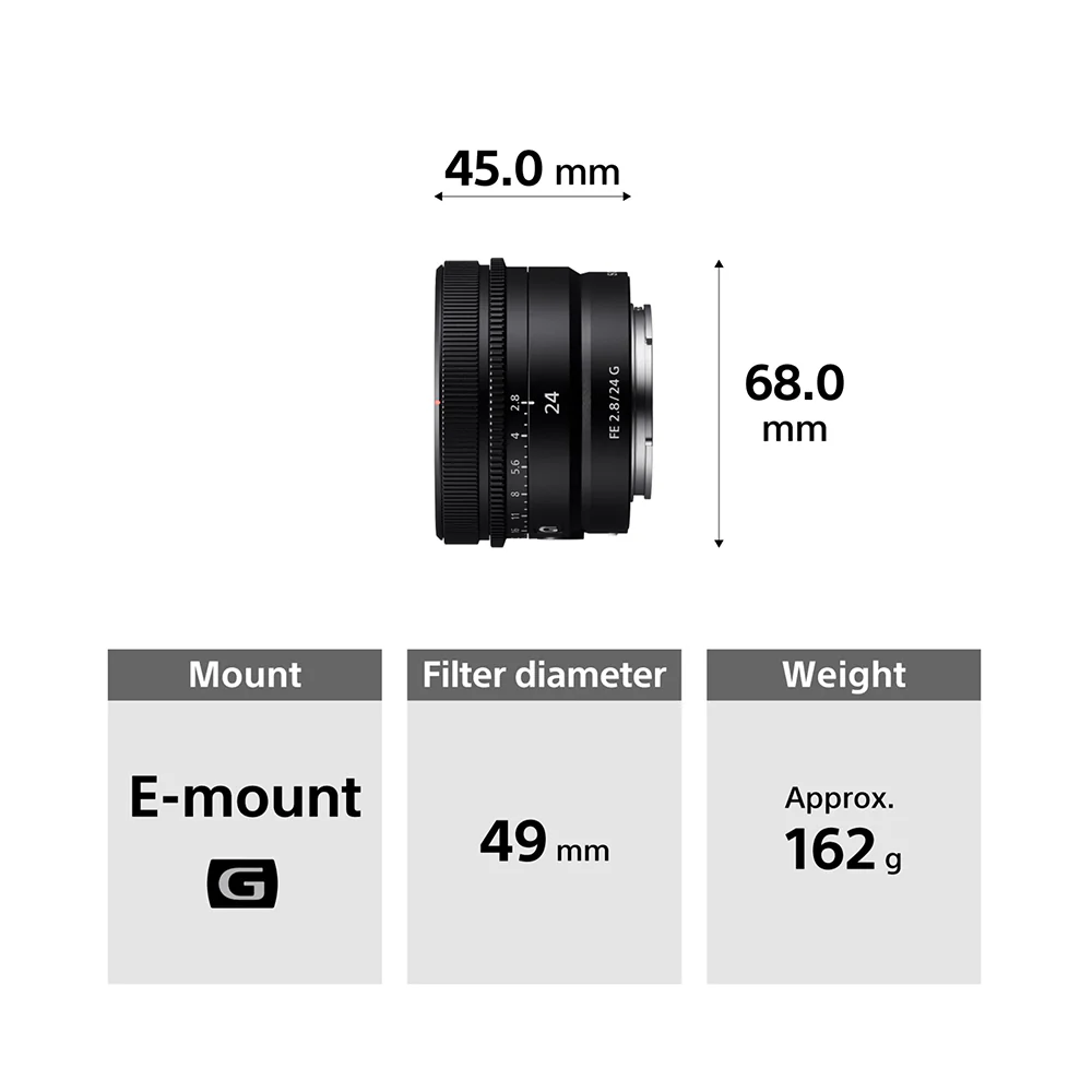 Sony FE 24mm F2.8 G (SEL24F28G) E-Mount Full-Frame, Wide-angle Prime G Lens - Image 10