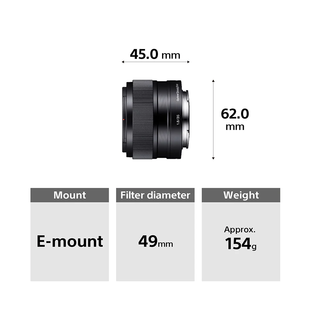 Sony E 35mm F1.8 OSS (SEL35F18) E-Mount APS-C, Standard Prime  Lens - Image 6