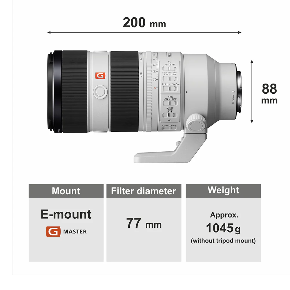 Sony FE 70–200 mm F2.8 GM OSS II (SEL70200GM2) E-Mount Full-Frame, Telephoto Zoom G Master Lens - Image 6