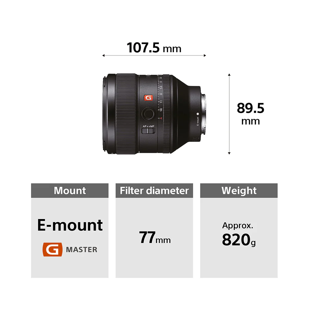 Sony FE 85mm F1.4 GM (SEL85F14GM) E-Mount Full-Frame, Mid-range Telephoto Prime Lens - Image 11