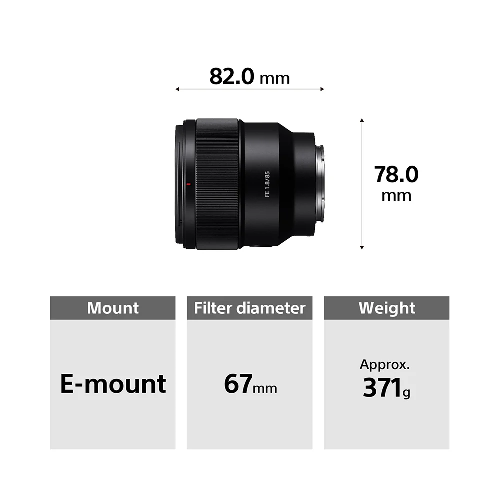 Sony FE 85mm F1.8 (SEL85F18) E-Mount Full-Frame, Mid-telephoto Prime Lens - Image 8