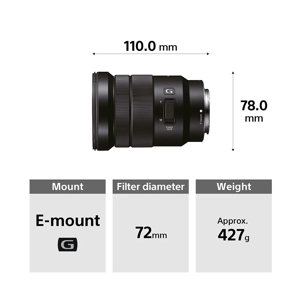 Sony E PZ 18-105 mm F4 G OSS (SELP18105G) E-Mount APS-C, Standard Zoom Lens - Image 8