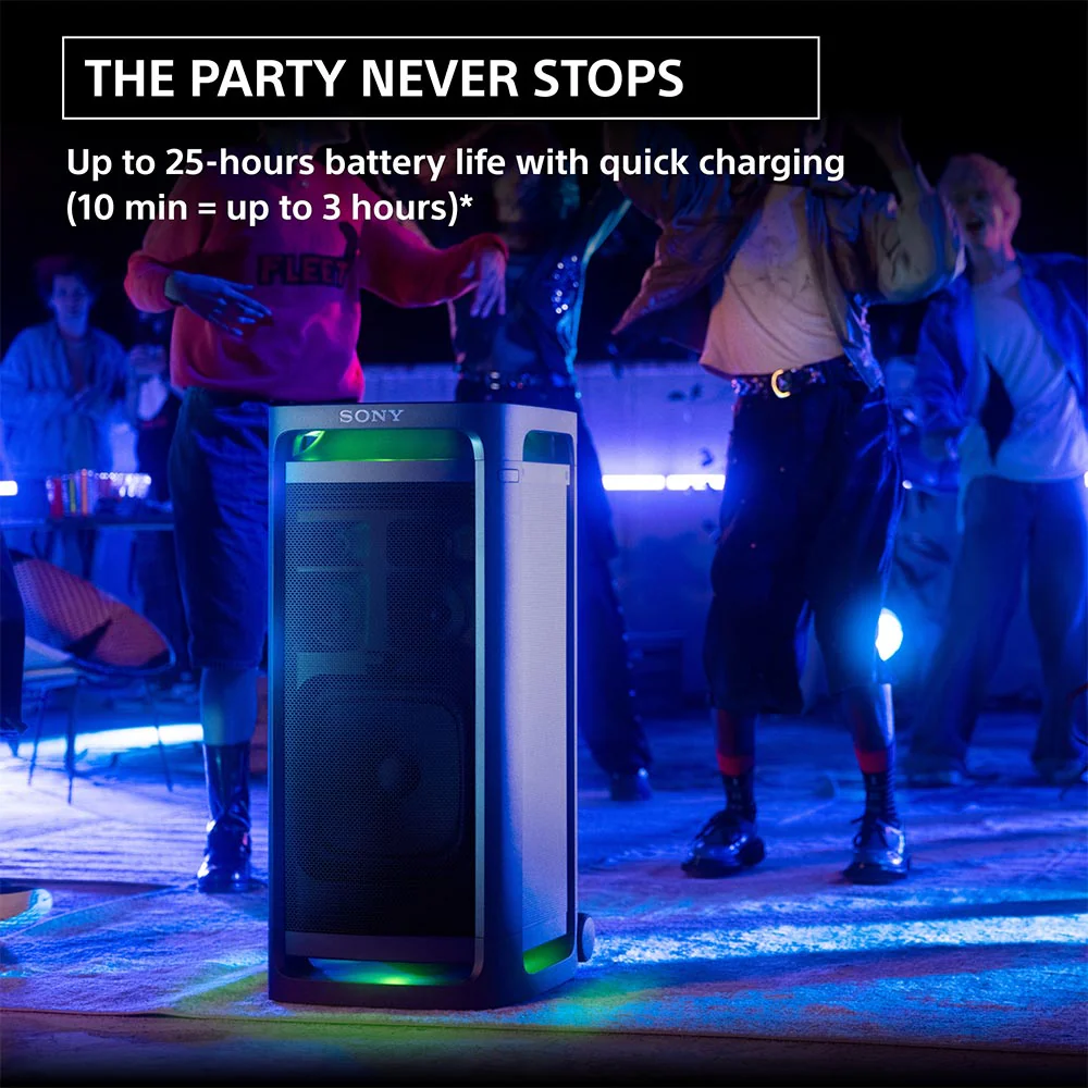 Sony ULT TOWER 9 Wireless Bluetooth Party Speaker with Massive Bass,360°Sound & Party Lights, 25hrs Battery Life ,Karaoke, Touch Panel, Built in Power Bank, TV Sound Booster, Get Wireless Dual ULTMIC1 - Image 4