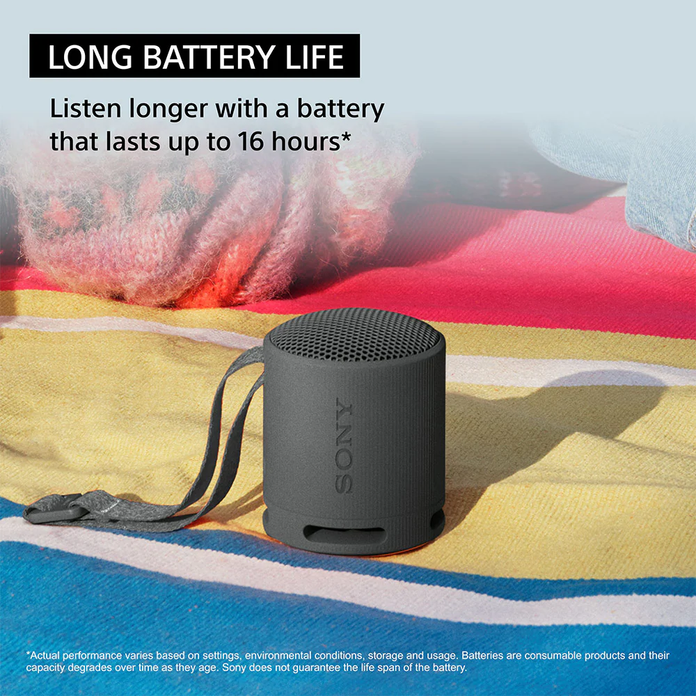 Sony SRS-XB100 Extra BASS Wireless Portable Compact Speaker IP67 Waterproof Bluetooth - Image 9
