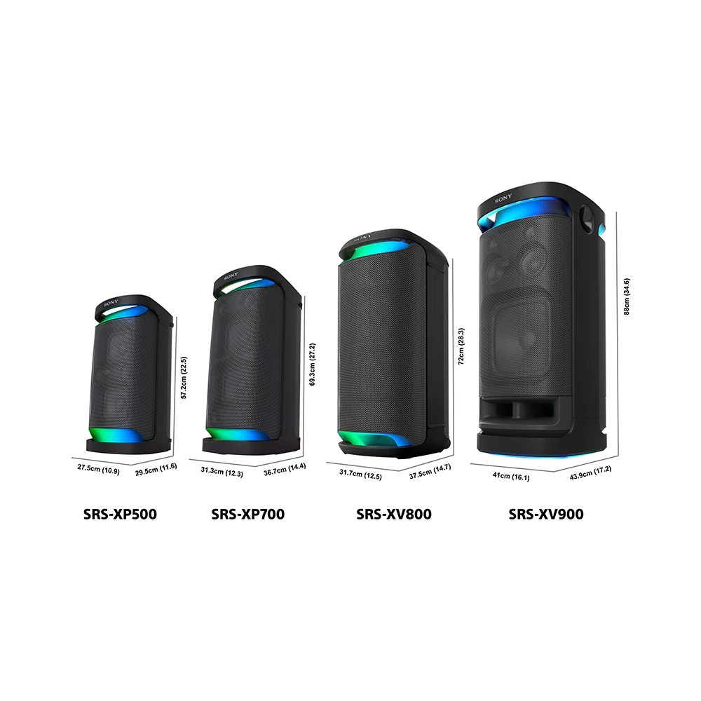Sony SRS-XV800 X-Series Wireless Portable Bluetooth Karaoke Party Speaker IPX4 Splash-Proof with 25 Hrs Battery,TV Sound Booster,Built-in Handle & Wheels, Omnidirectional Sound and Ambient Lights - Image 6