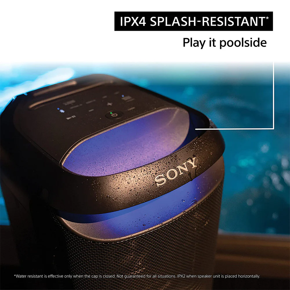 Sony SRS-XV800 X-Series Wireless Portable Bluetooth Karaoke Party Speaker IPX4 Splash-Proof with 25 Hrs Battery,TV Sound Booster,Built-in Handle & Wheels, Omnidirectional Sound and Ambient Lights - Image 7