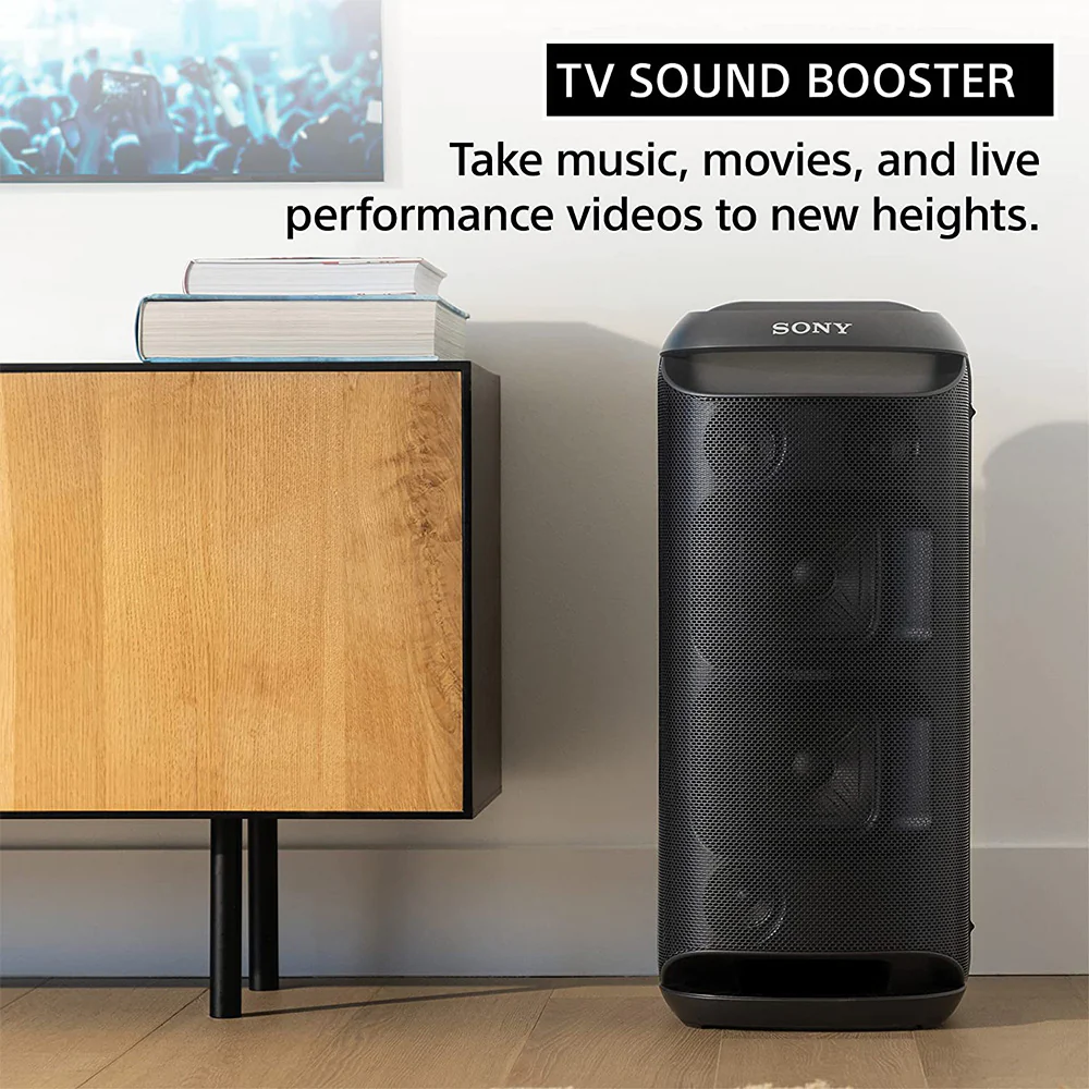 Sony SRS-XV800 X-Series Wireless Portable Bluetooth Karaoke Party Speaker IPX4 Splash-Proof with 25 Hrs Battery,TV Sound Booster,Built-in Handle & Wheels, Omnidirectional Sound and Ambient Lights - Image 9