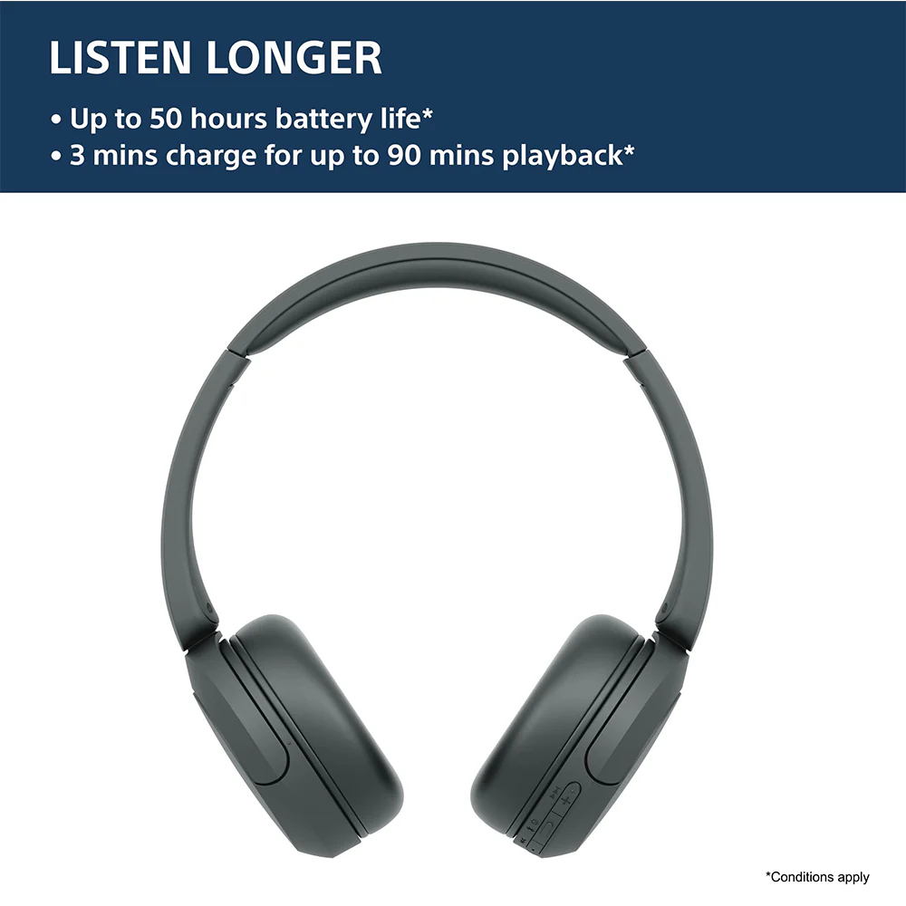 Sony WH-CH520, Wireless On-Ear Bluetooth Headphones with Mic, up to 50 Hours Playtime, DSEE Upscale, Multipoint Connectivity/Dual Pairing & Voice Assistant Support for Mobile Phones - Image 11