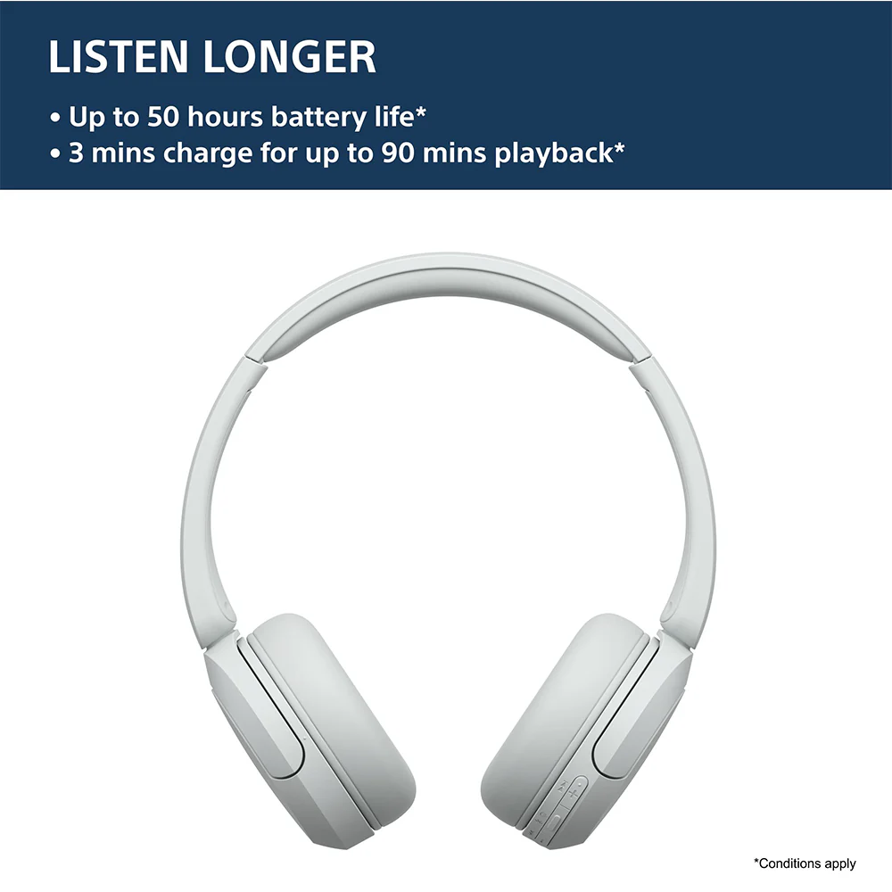 Sony WH-CH520, Wireless On-Ear Bluetooth Headphones with Mic, up to 50 Hours Playtime, DSEE Upscale, Multipoint Connectivity/Dual Pairing & Voice Assistant Support for Mobile Phones - Image 14