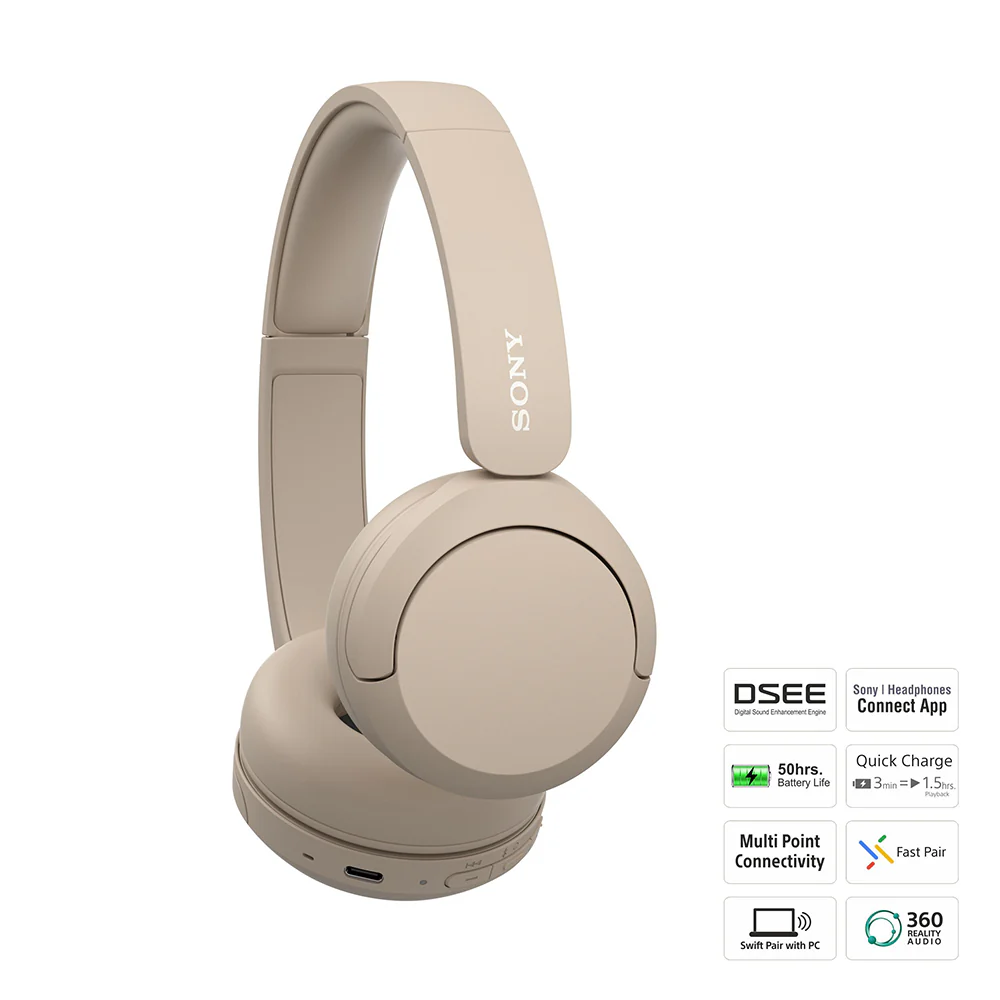 Sony WH-CH520, Wireless On-Ear Bluetooth Headphones with Mic, up to 50 Hours Playtime, DSEE Upscale, Multipoint Connectivity/Dual Pairing & Voice Assistant Support for Mobile Phones - Image 36