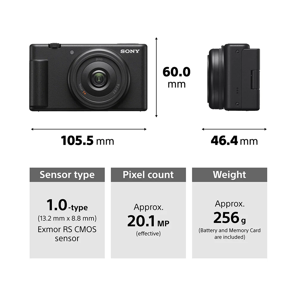 Sony ZV-1F Vlog Camera for Content Creators and Vloggers with Ultra-wide 20mm Prime Lens | Soft Skin Feature | Bokeh | Creative Look | Active Mode Stabilisation - Image 3