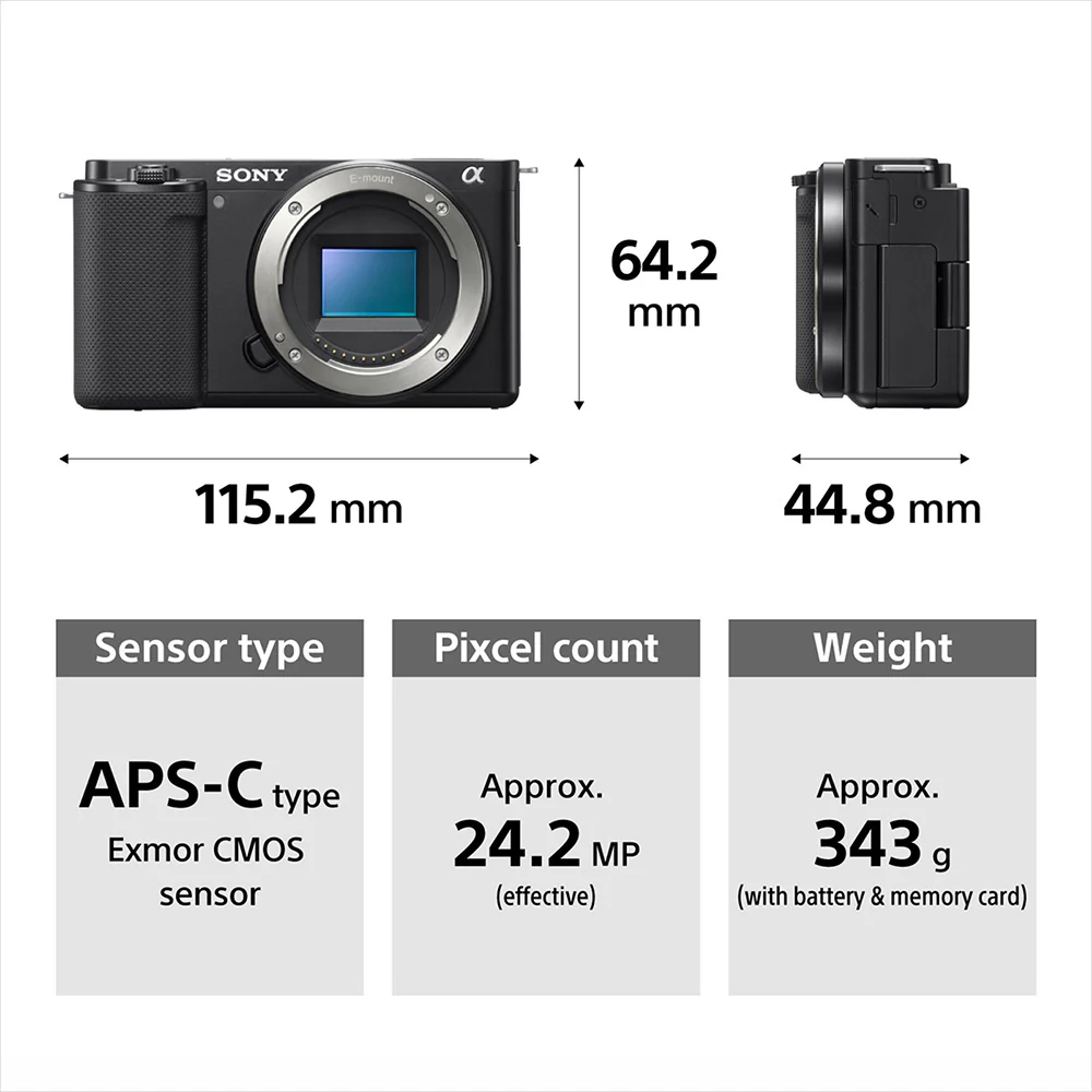 Sony ZV-E10 E-Mount APS-C Camera | 24.2 MP Vlog Mirrorless Camera, 11 FPS, 4K/24p - Image 3